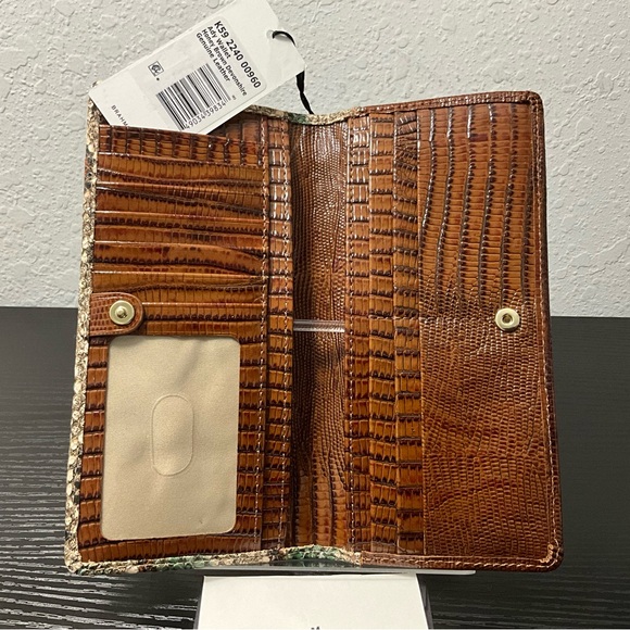 Brahmin Ady HONEY BROWN DEVONSHIRE Slim Wallet MIXED LEATHERS - Picture 7 of 8